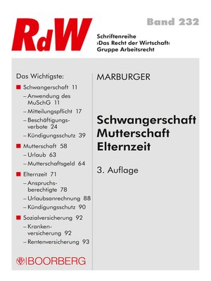 cover image of Schwangerschaft--Mutterschaft-- Elternzeit